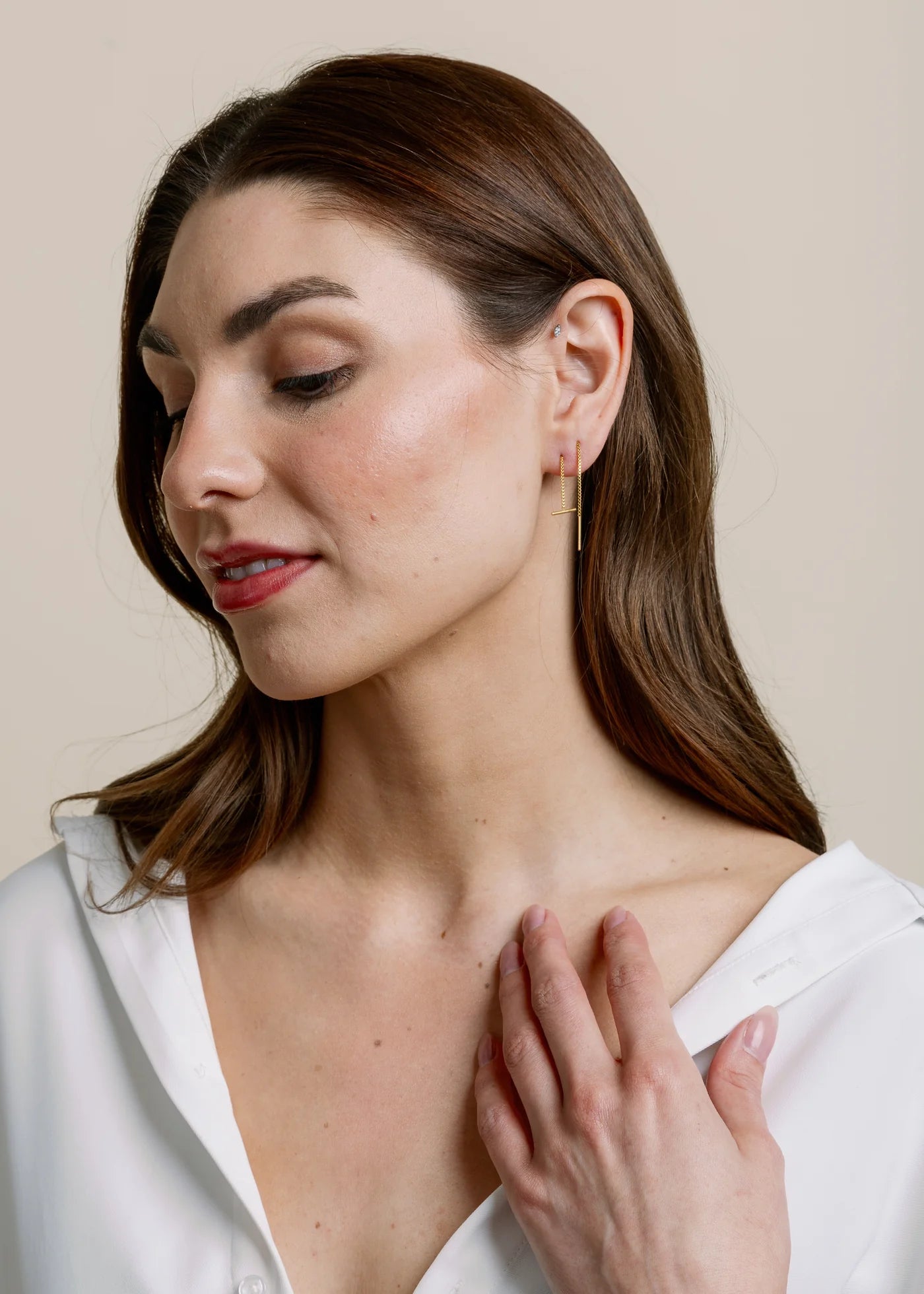 Non-Tarnish Thread Earrings