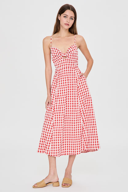 Gingham Midi Dress