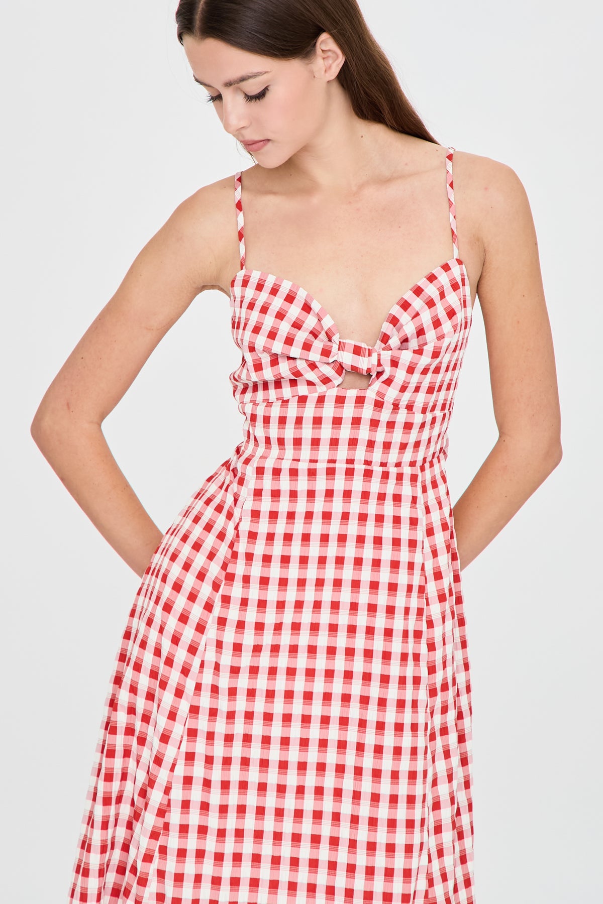 Gingham Midi Dress