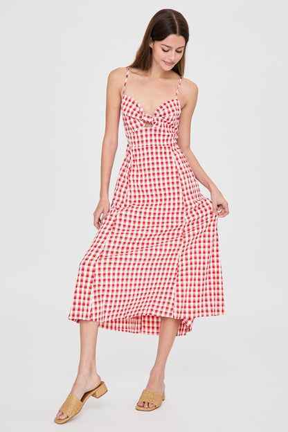Gingham Midi Dress