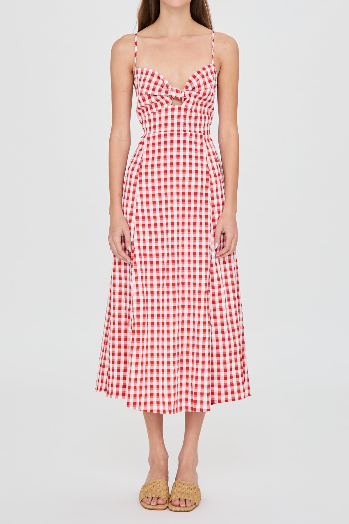 Gingham Midi Dress