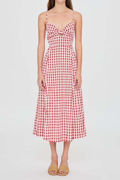 Gingham Midi Dress