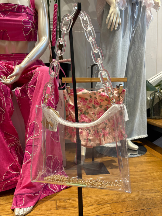 Transparent Chain Shoulder Bag