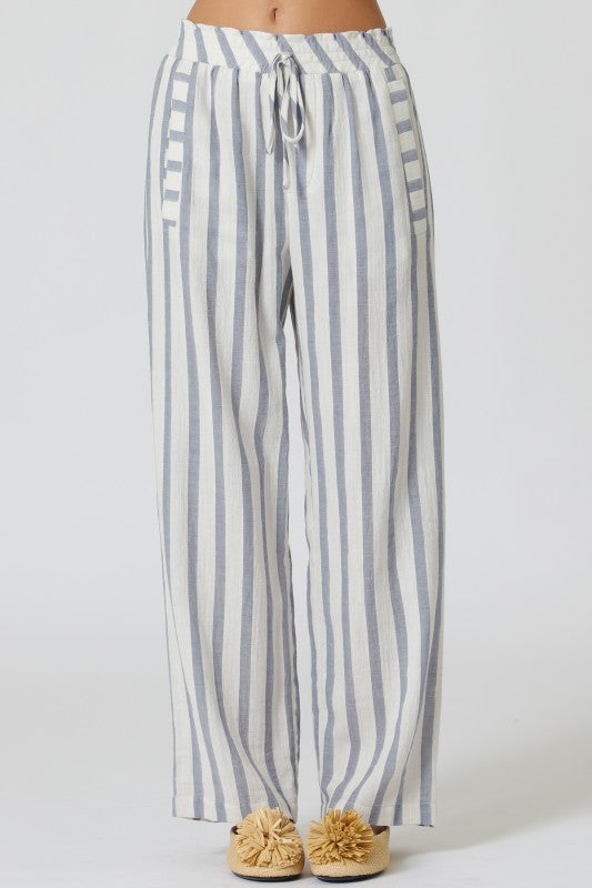 Tie Waist Stripe Pants
