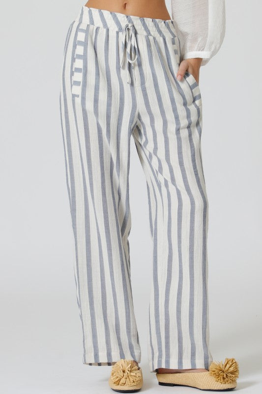Tie Waist Stripe Pants