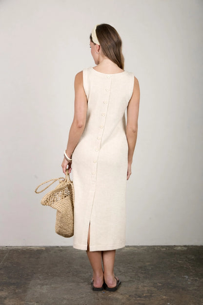 Button Midi Dress