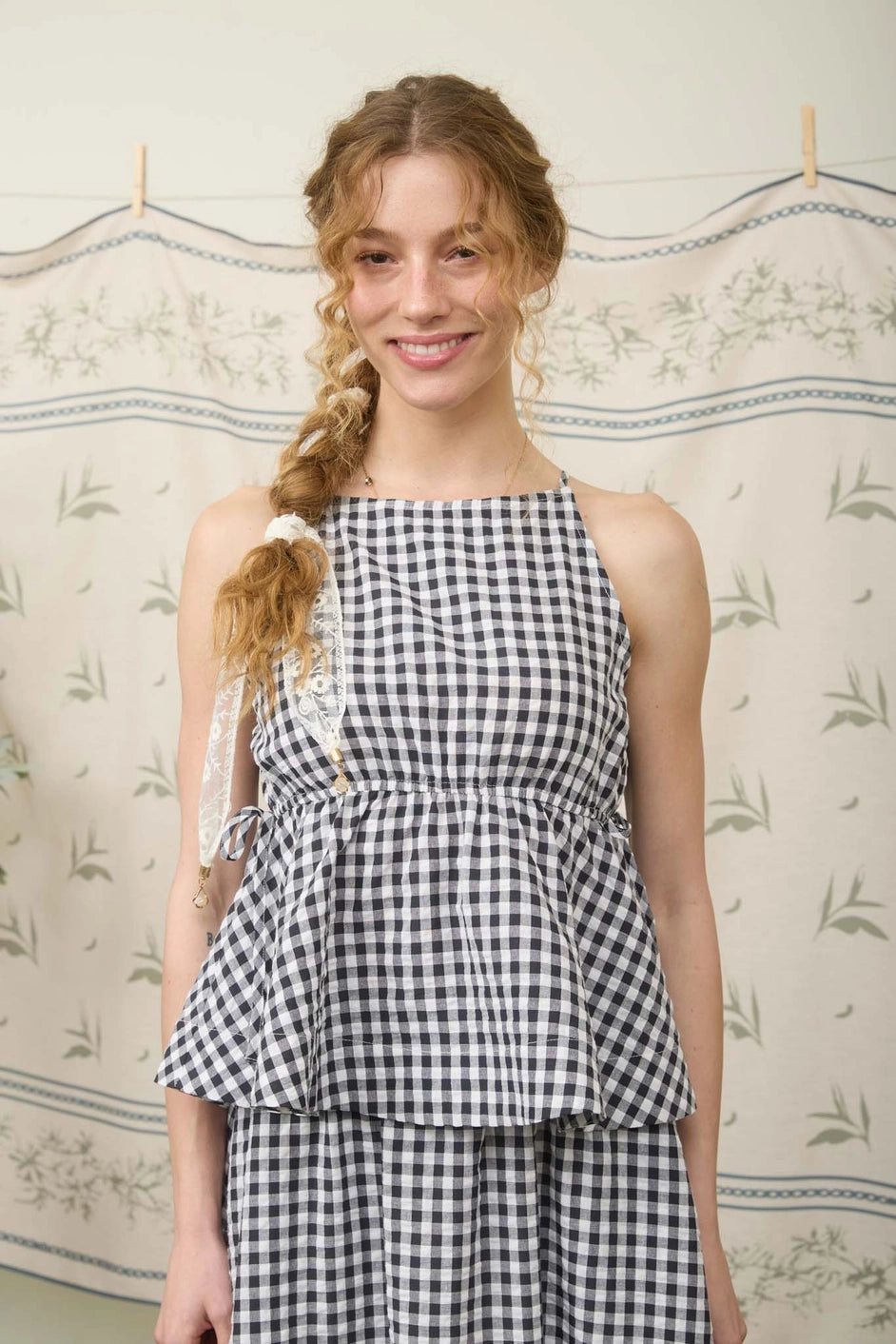 Gingham Top Set