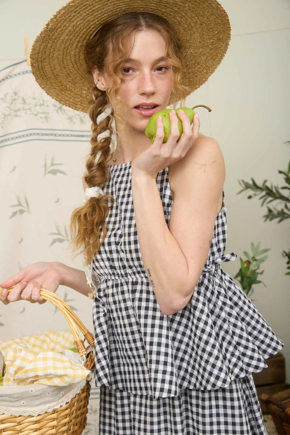 Gingham Top Set