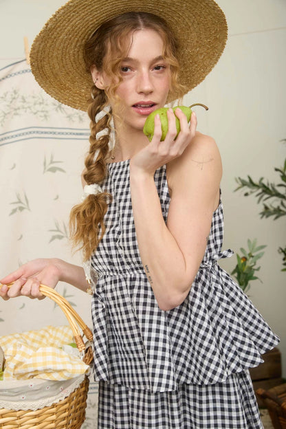 Gingham Top Set