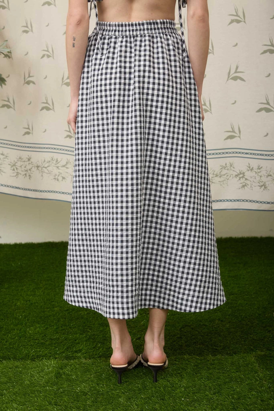 Gingham Skirt Set