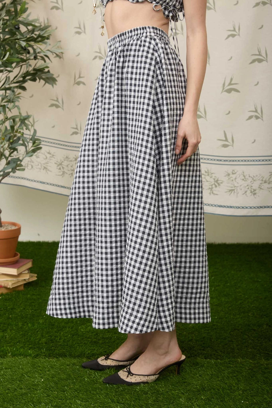 Gingham Skirt Set