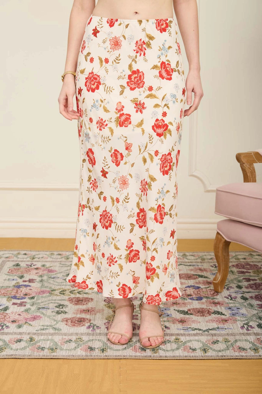 Floral Midi Skirt