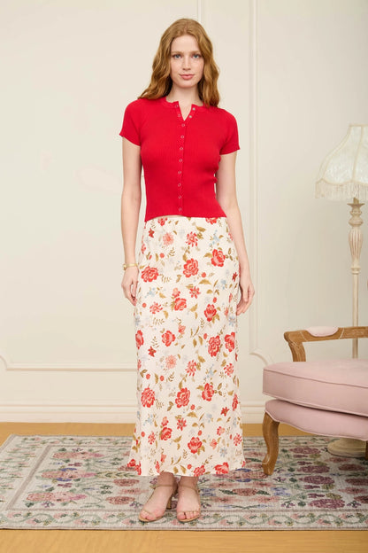 Floral Midi Skirt