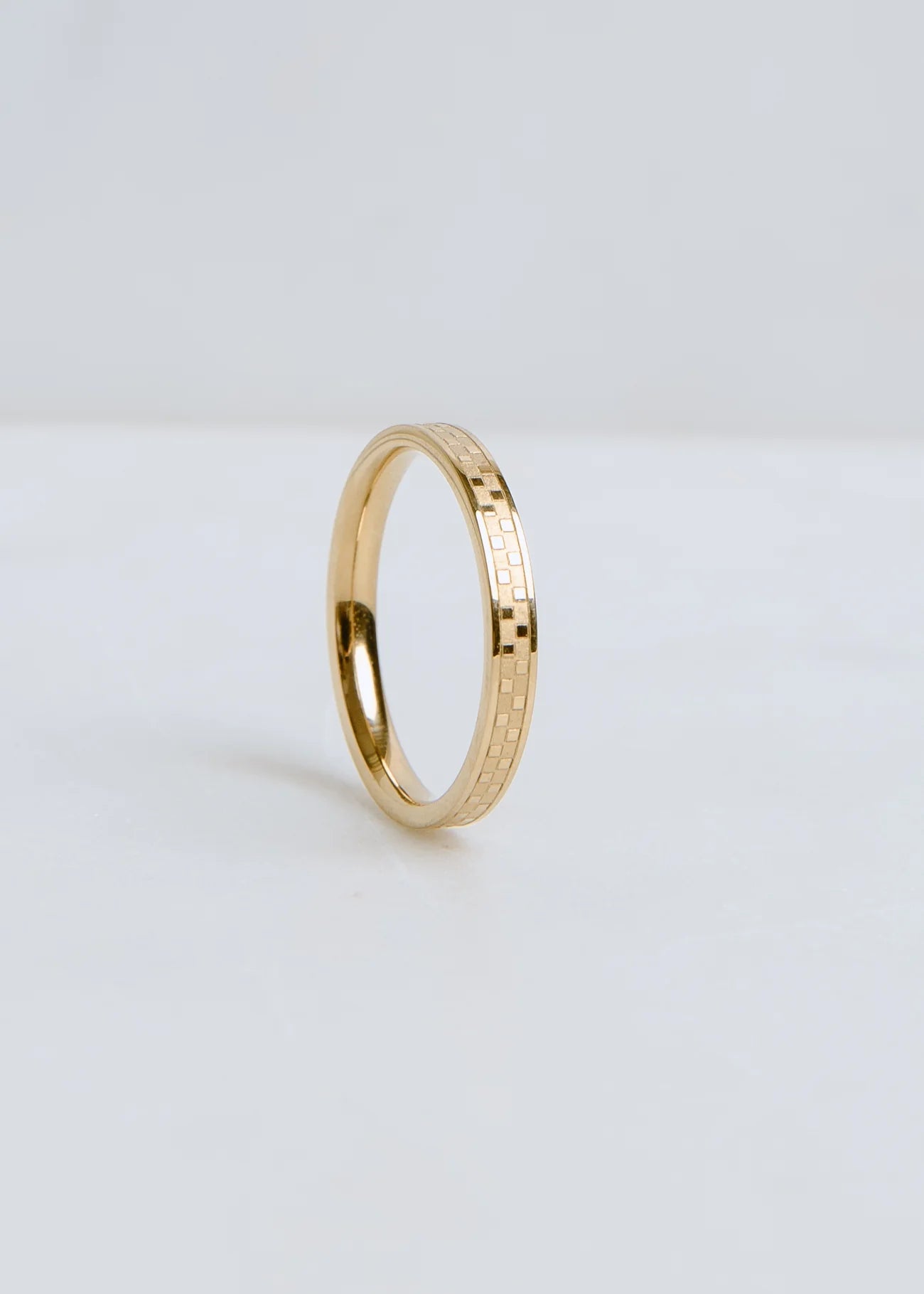 Non-Tarnish Lola Checkered Ring