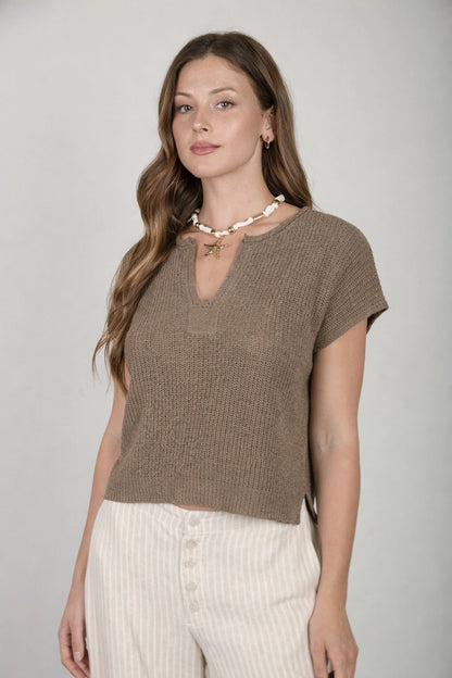 Split Knit Sweater