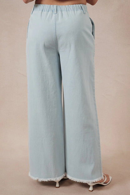 Twill Washed Wide Pants