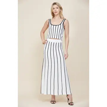 Striped Two Tone Top