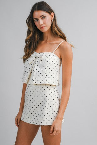 Polka Dot Bow Top Set