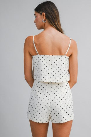 Polka Dot Bow Top Set