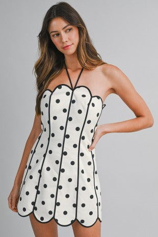 Scallop Halter Dress