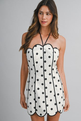 Scallop Halter Dress