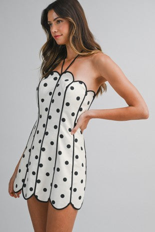 Scallop Halter Dress