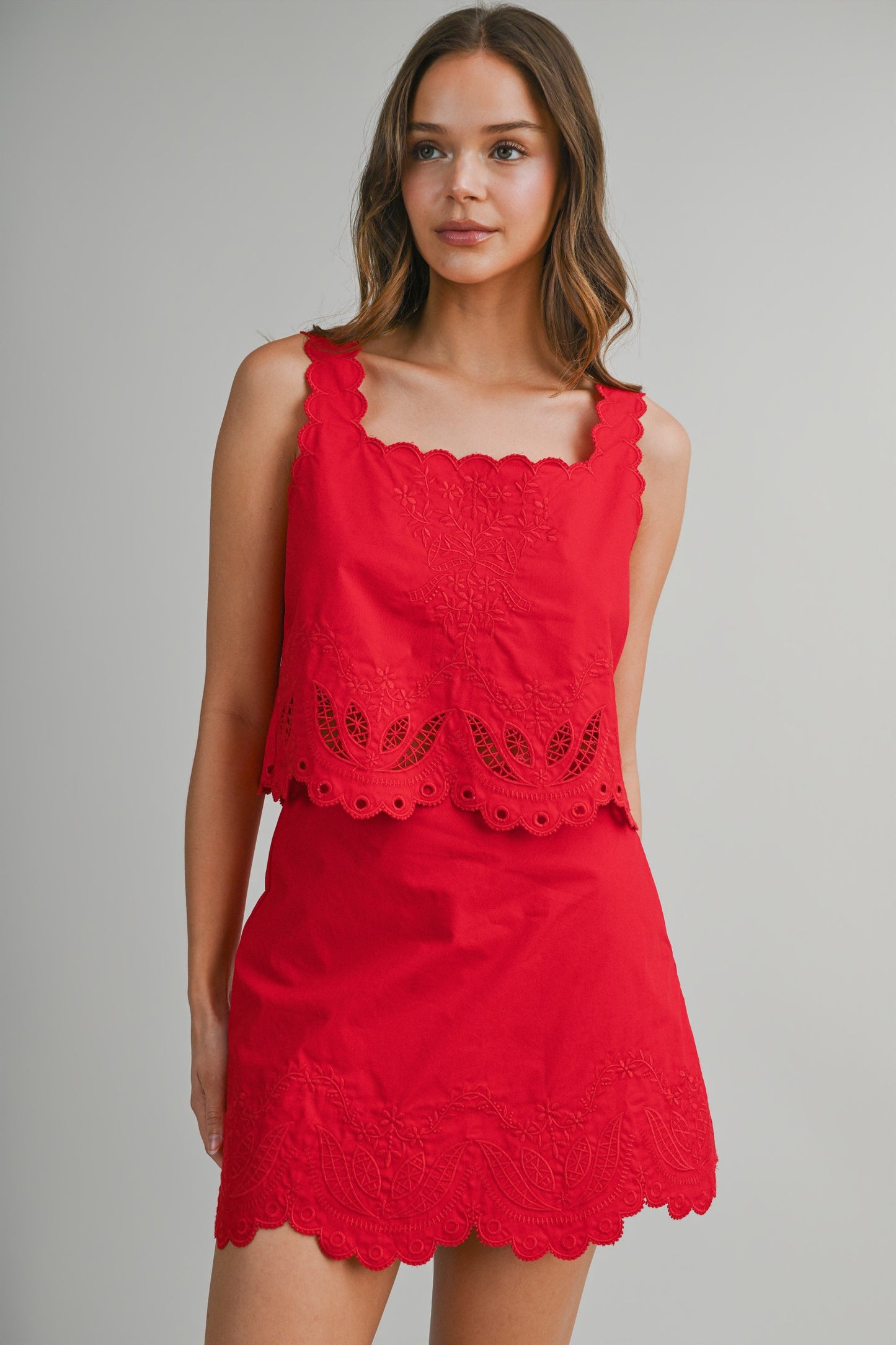 Embroidered Skirt Set