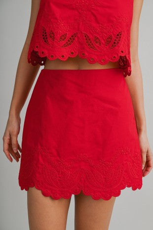Embroidered Skirt Set