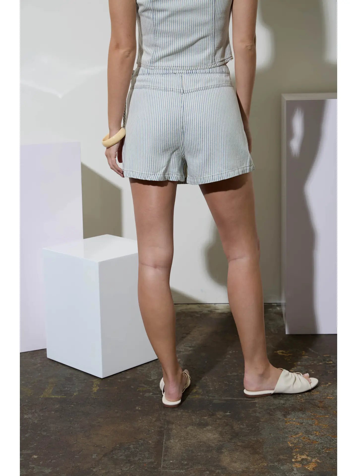 Stripe Wrap Skort