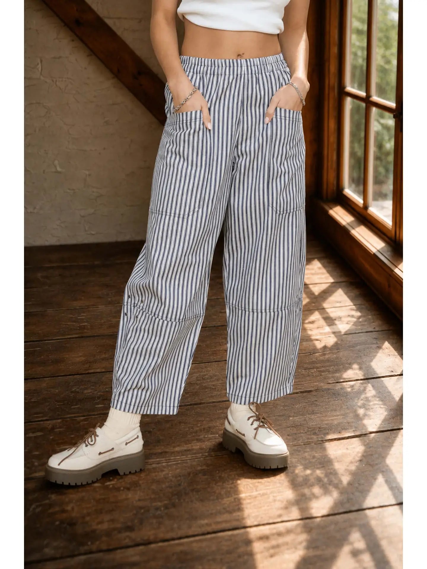 Stripe Wide Leg Pants