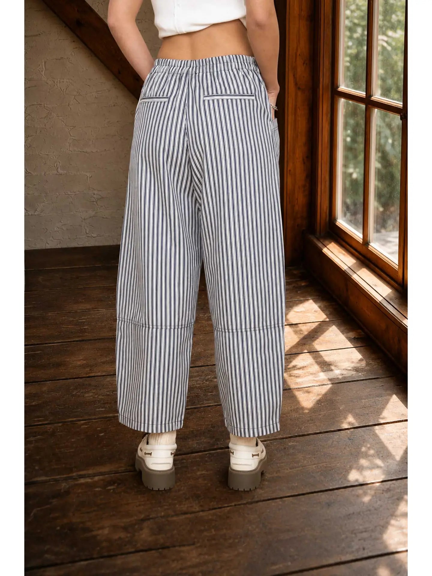 Stripe Wide Leg Pants