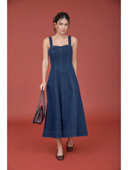 Sweetheart Denim Dress