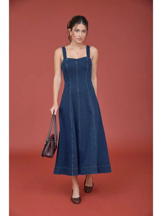 Sweetheart Denim Dress