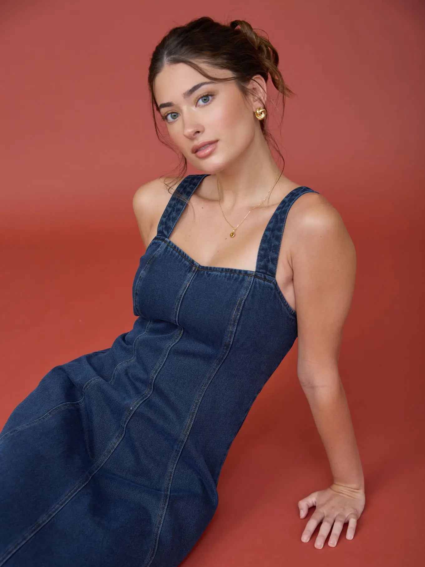 Sweetheart Denim Dress