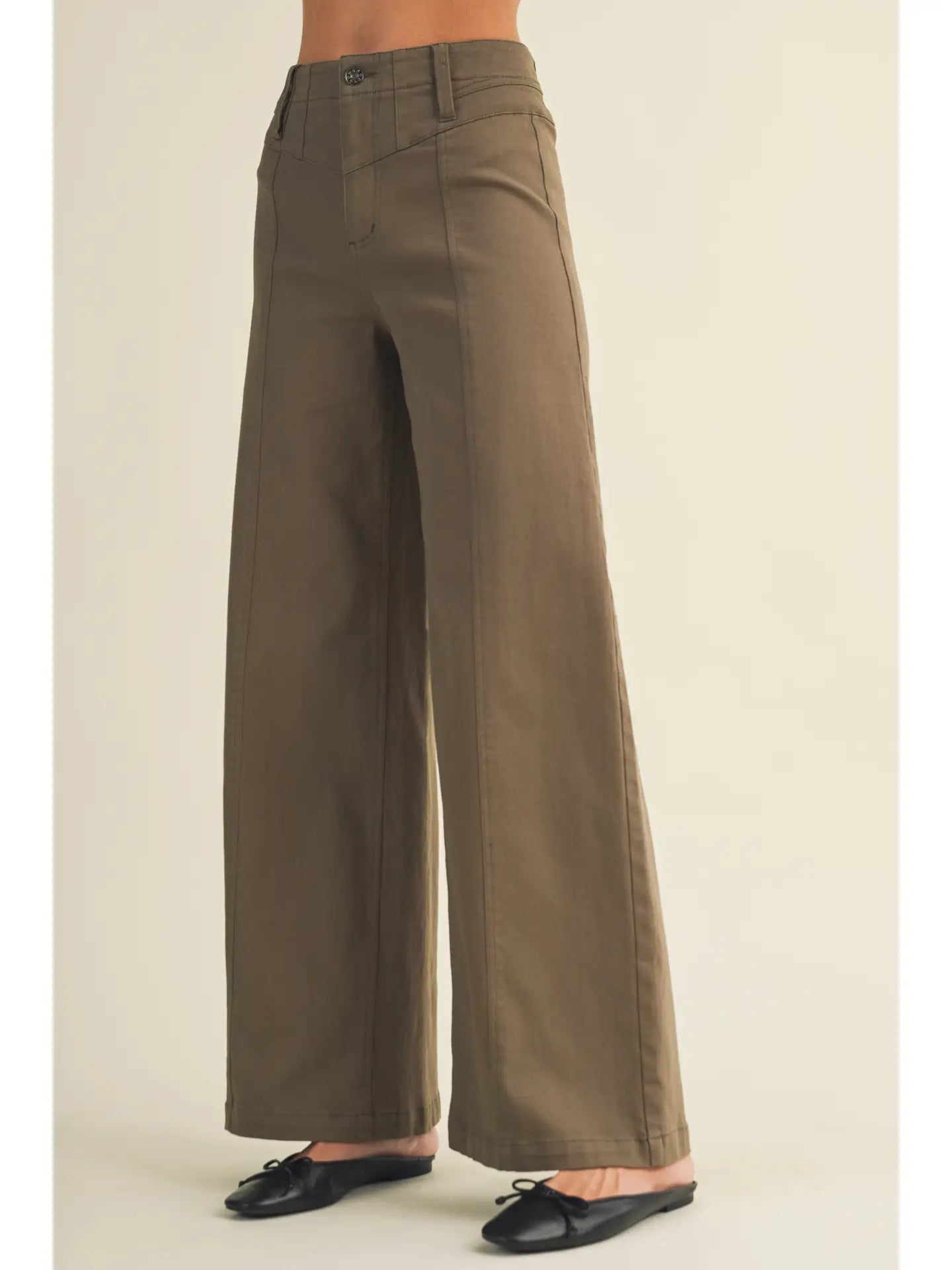 High Waist Wide Leg Trousers