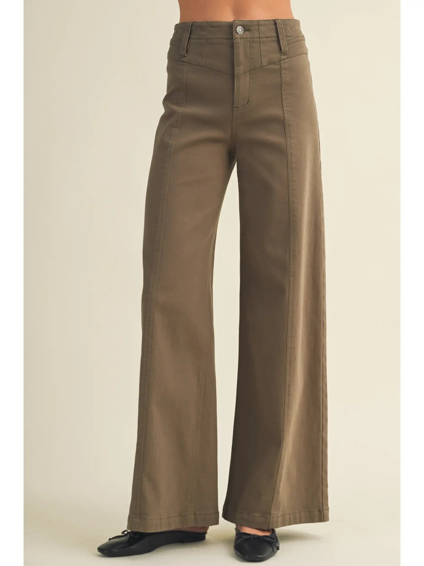 High Waist Wide Leg Trousers
