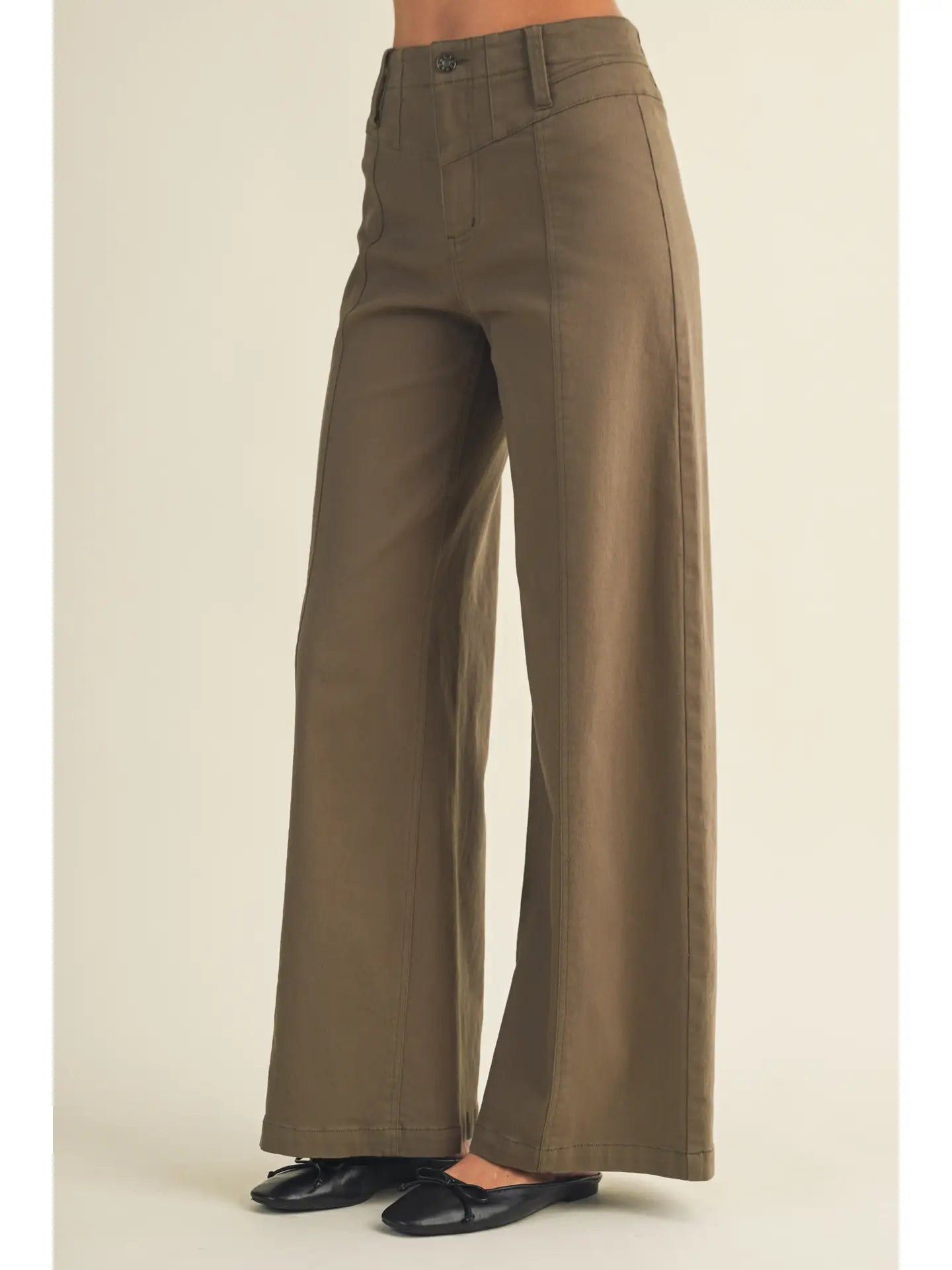 High Waist Wide Leg Trousers