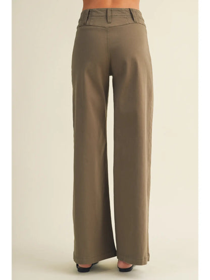 High Waist Wide Leg Trousers