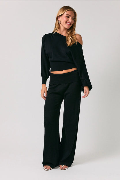 Wide Leg Sweater Pants