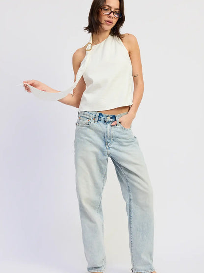 Halter Top With Scarf Detail