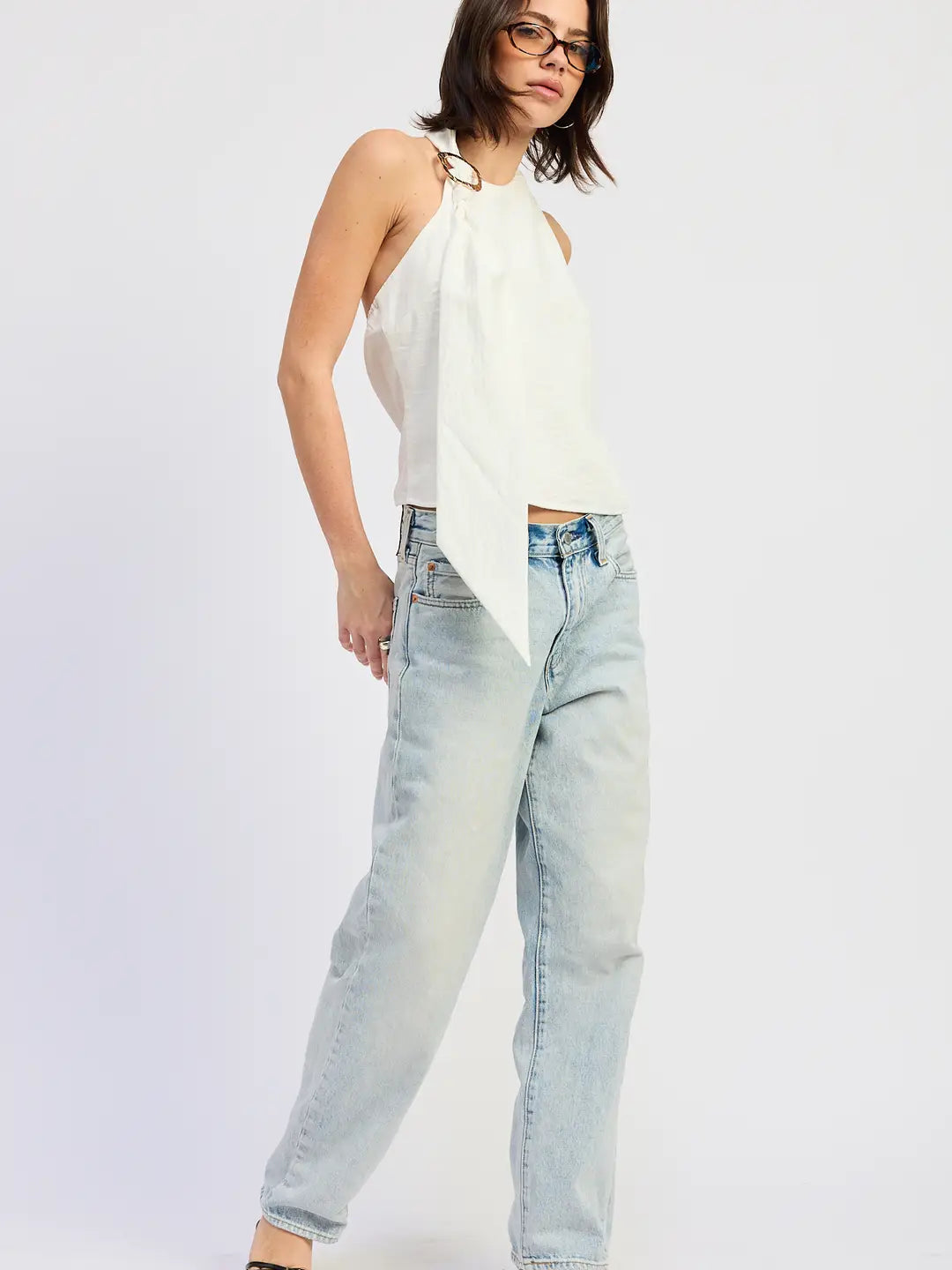 Halter Top With Scarf Detail