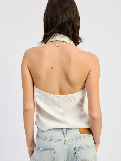 Halter Top With Scarf Detail