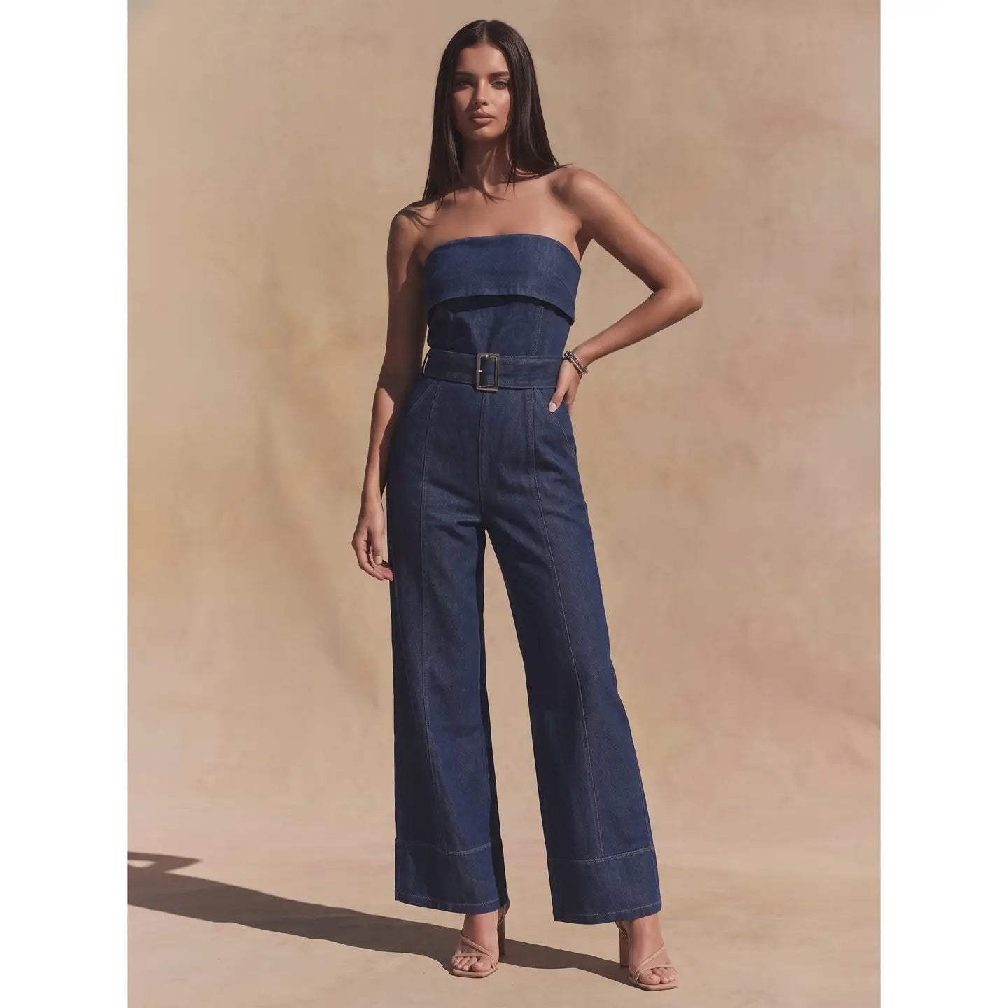 Tube Denim Jumpsuit