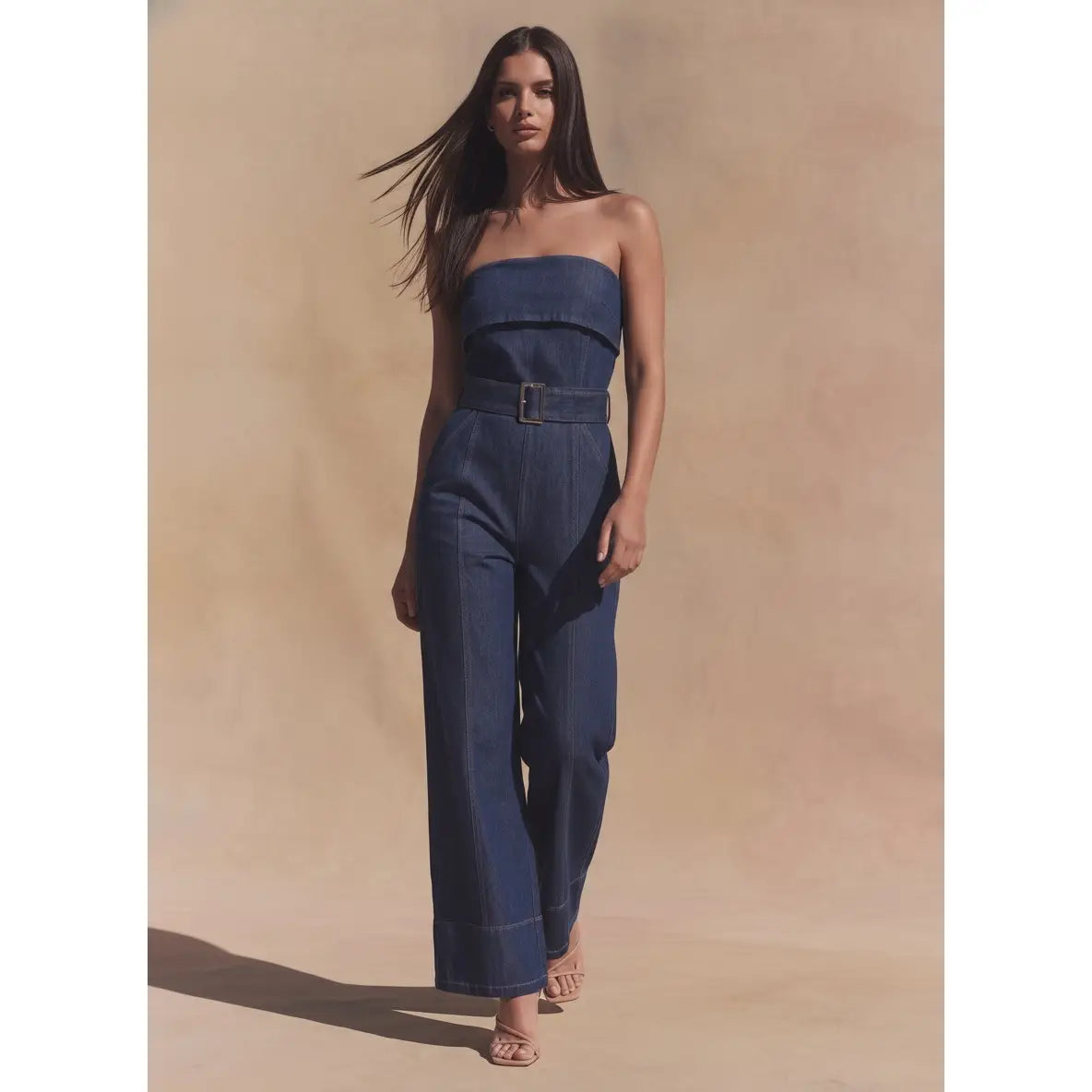 Tube Denim Jumpsuit