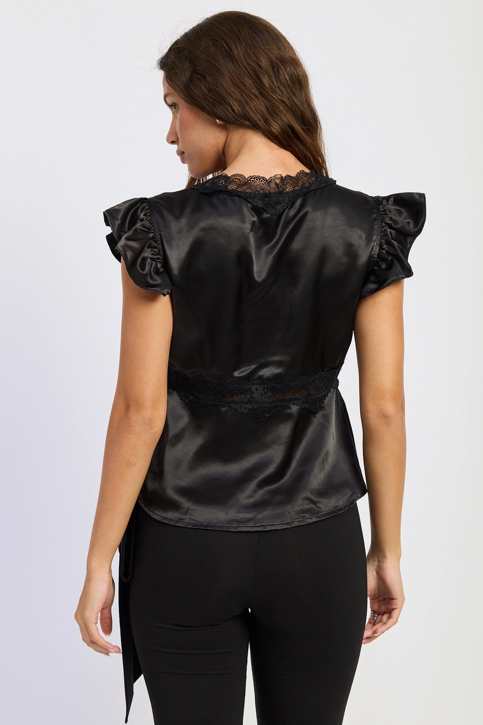 Lace Satin Top