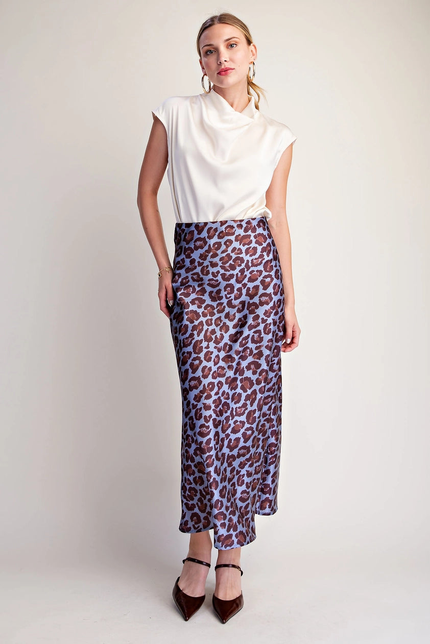 Midi Animal Print Skirt