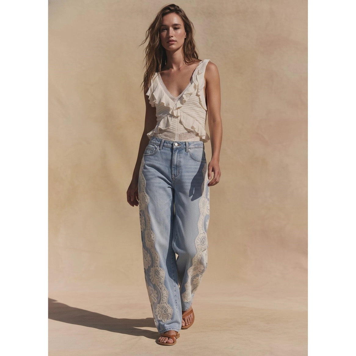 Lace Detailed Jeans