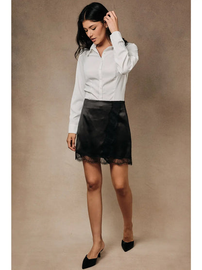 Satin Mini Skirt