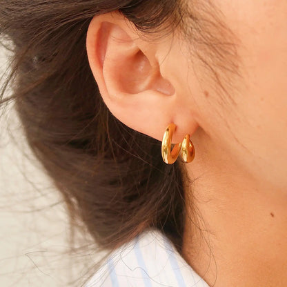 Non-Tarnish Double C Hoop Earring