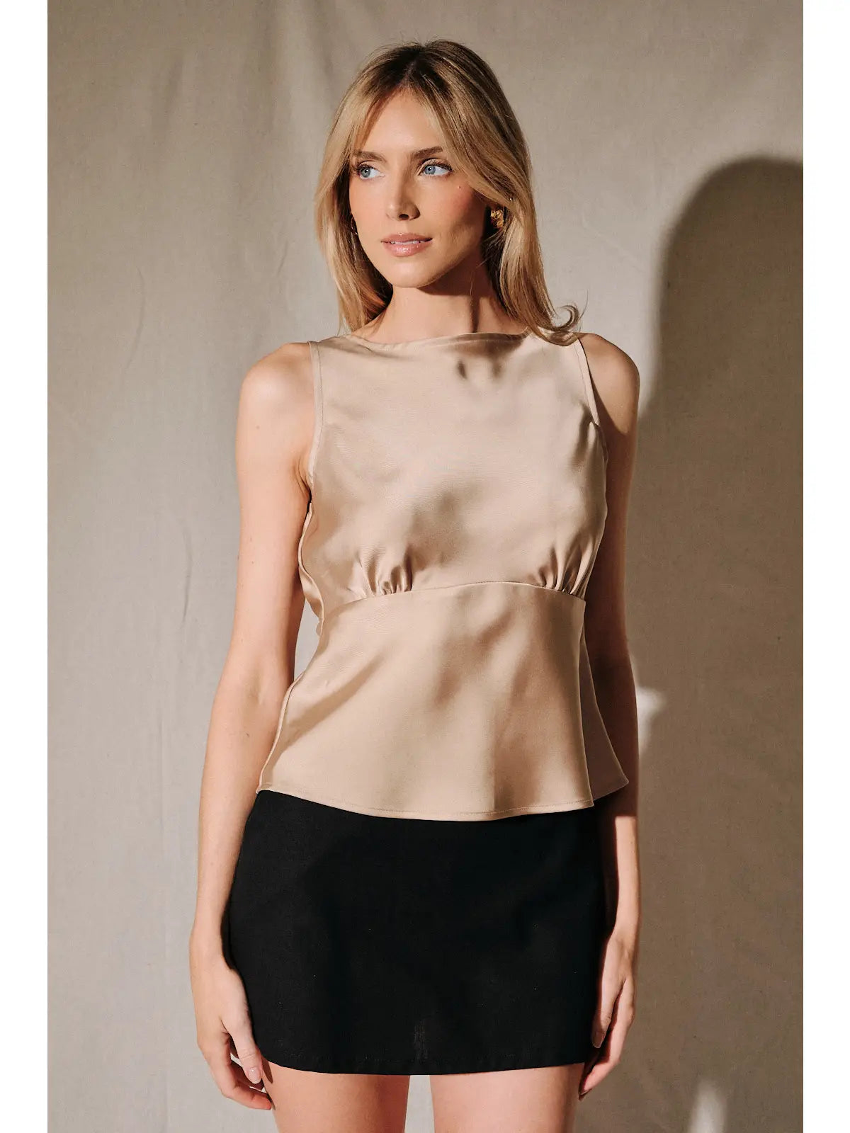 Boat Neck Back Lace Top